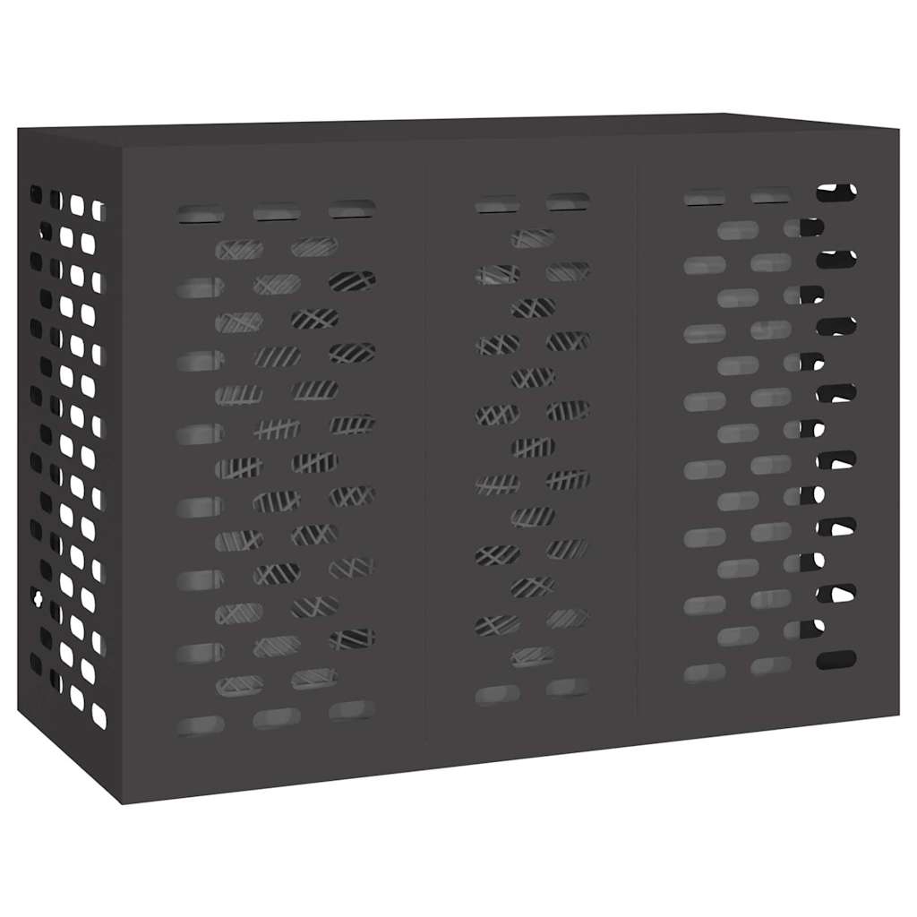 Vidaxx cubierta de aire acondicionado negro 110 x 50 x 80 cm acero