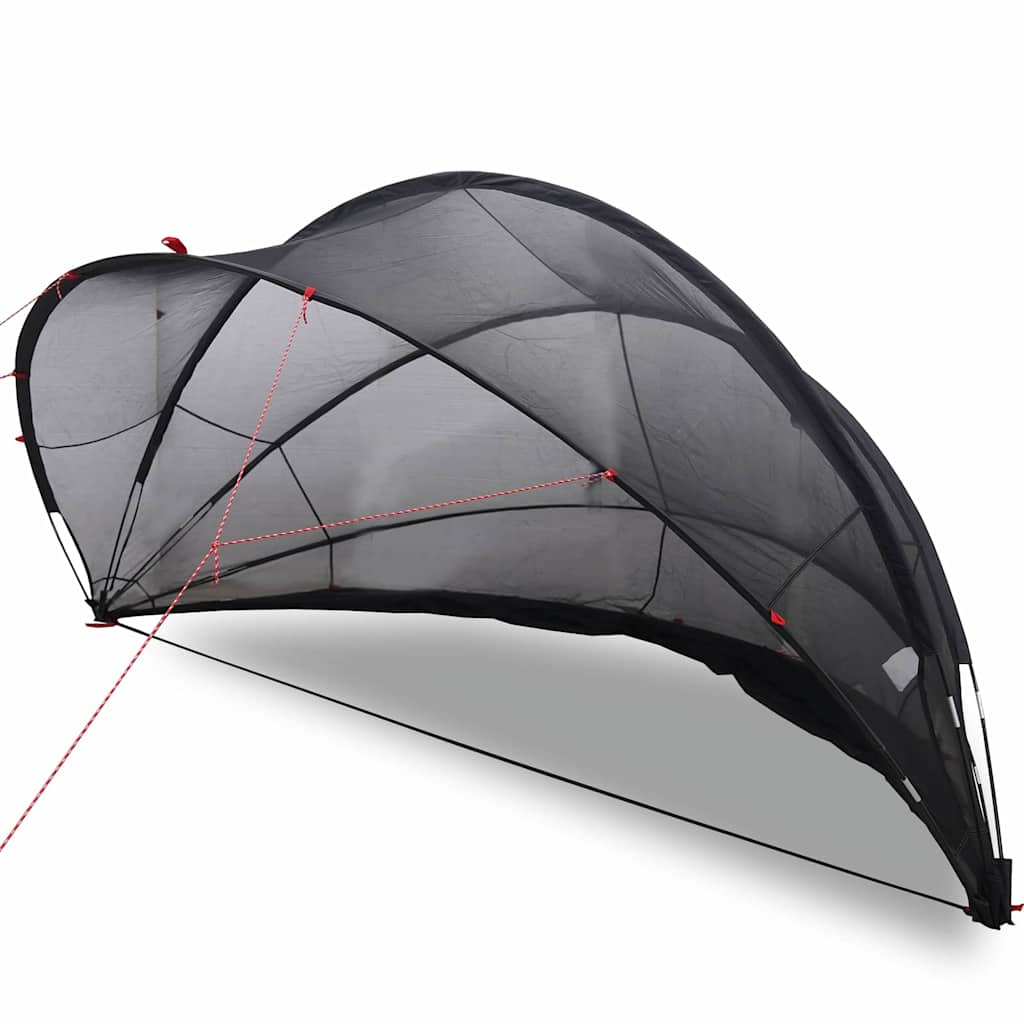 Cupola per piscina Vidaxl nera 336 x 322 x 160 cm Poliestere 185t con rivestimento in PU