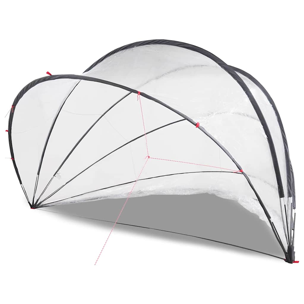 Domo para piscina vidaxl transparente 500 x 500 x 236 cm PVC