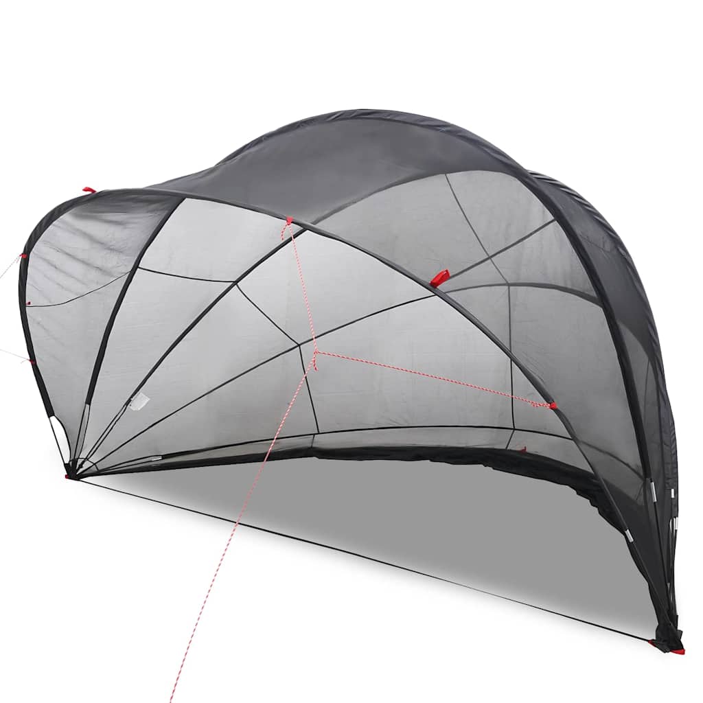 Domo para piscina vidaxl negro 500 x 500 x 236 cm poliéster 185t con revestimiento de PU
