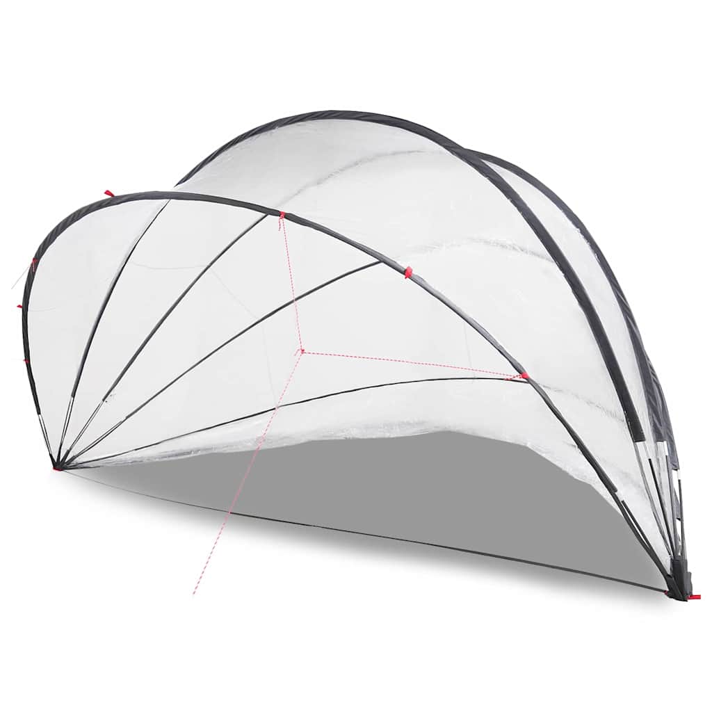 Cupola per piscina Vidaxl trasparente 546 x 516 x 250 cm PVC