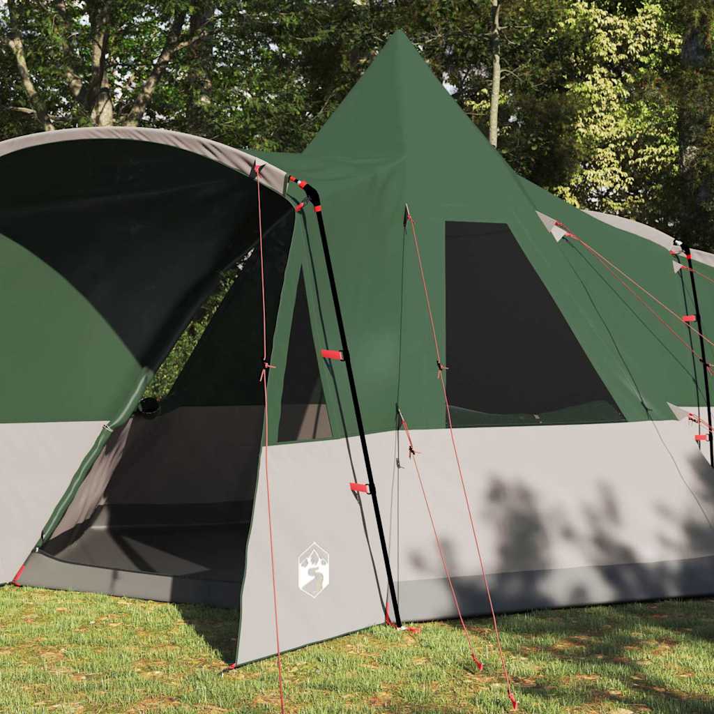 Tenda Tipi Vidaxl con tetto e ripostiglio verde 720 x 465 x 295 cm