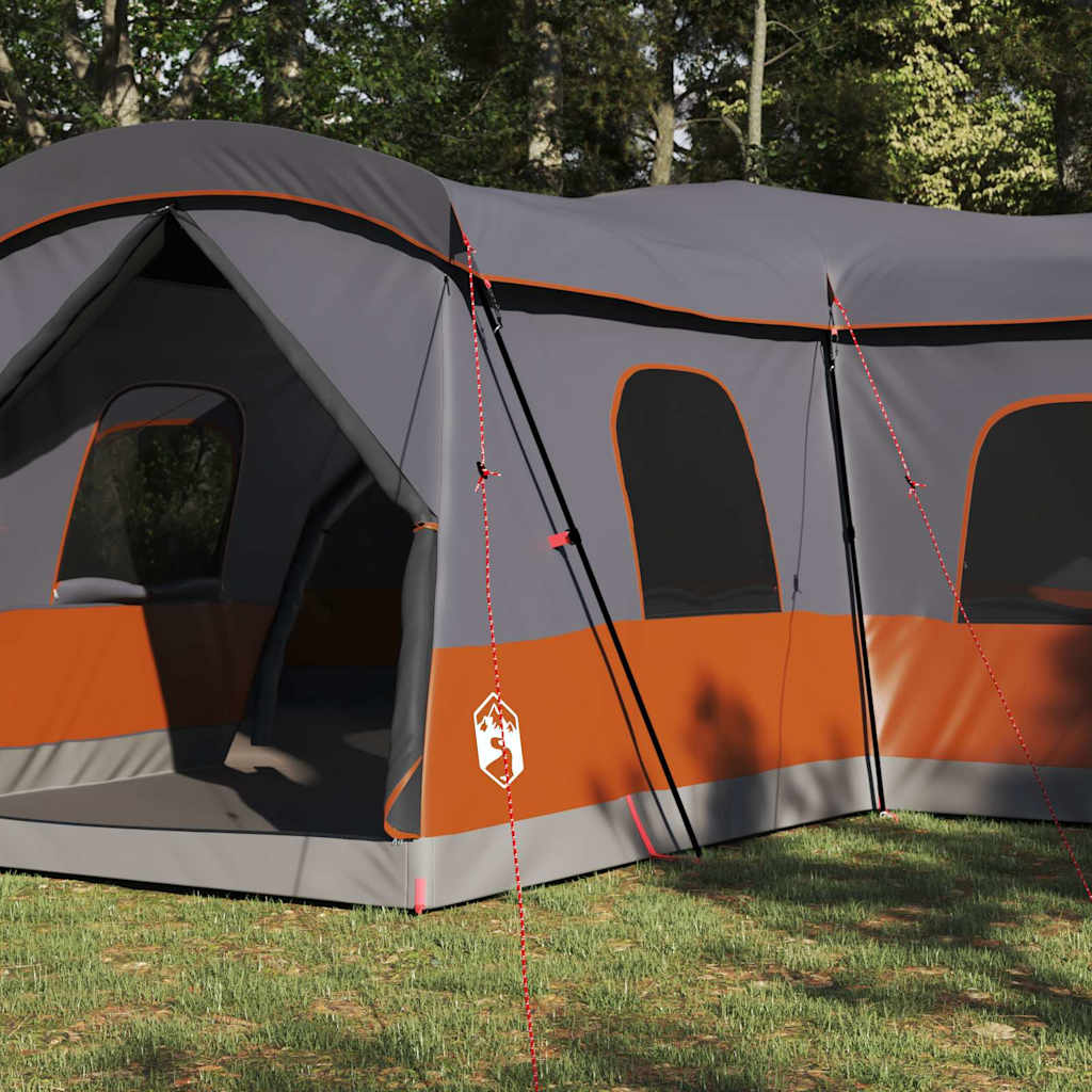 Tienda de campaña VidaXL con techo con almacenaje gris y naranja 680 x 510 x 210 cm