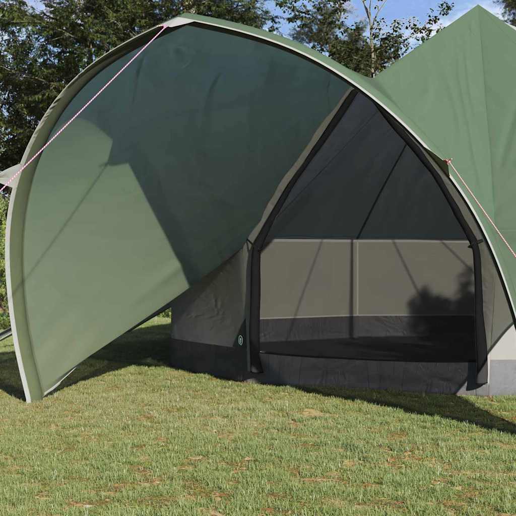 Tenda tipi Vidaxl con tetto verde e grigio 600 x 600 x 347 cm