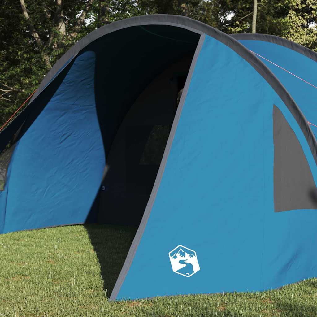 Tenda a tunnel Vidaxx con tetto con ripostiglio blu e grigio 778 x 356 x 210 cm