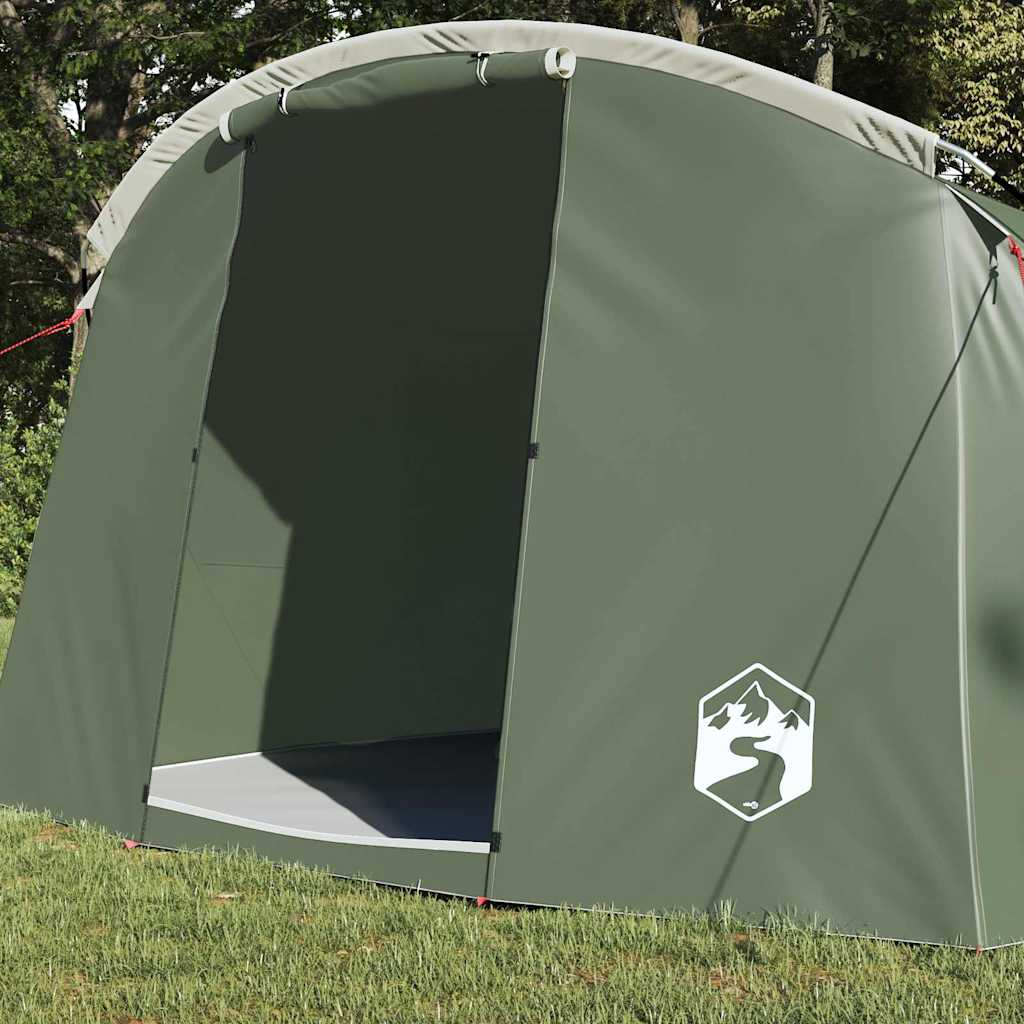 Vidaxl tunneltent met dak met opslag groen en wit 318 x 275 x 140 cm