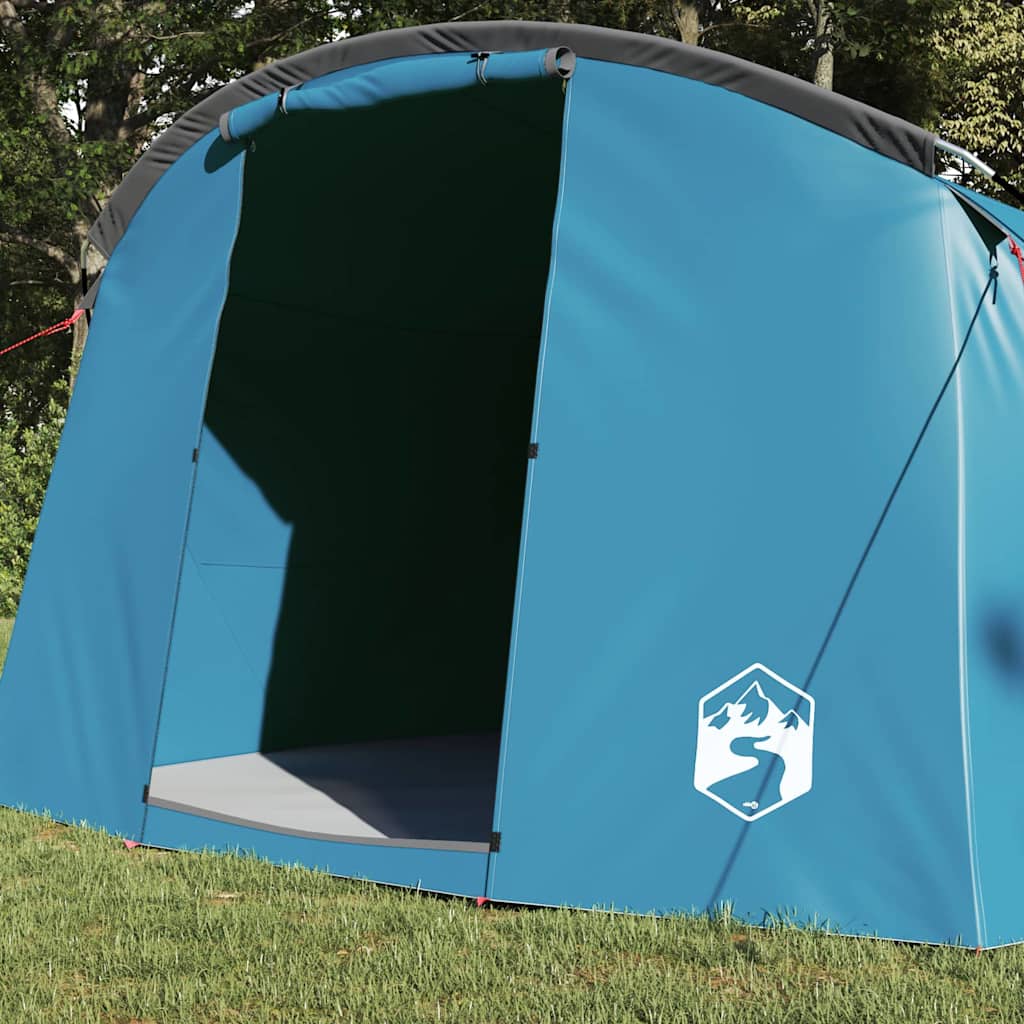 Tenda a tunnel Vidaxx con tetto con ripostiglio blu e grigio 318 x 275 x 140 cm