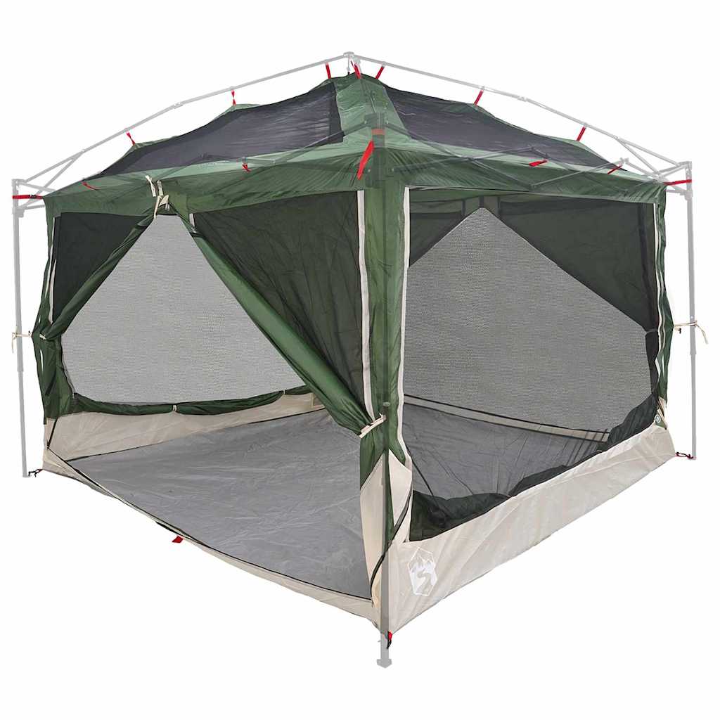 Tenda interna VidaXL con tetto con portaoggetti verde e grigio 300 x 300 x 250 cm