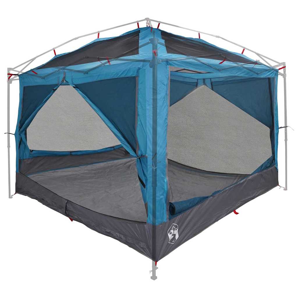 Tienda interior VidaXL con techo con almacenaje azul y gris 300 x 300 x 250 cm