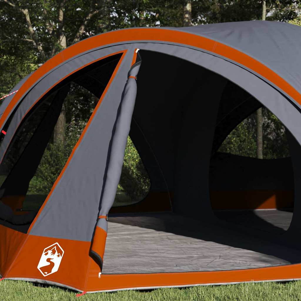 Vidaxl gezinstent met dak grijs en oranje 460 x 430 x 214 cm
