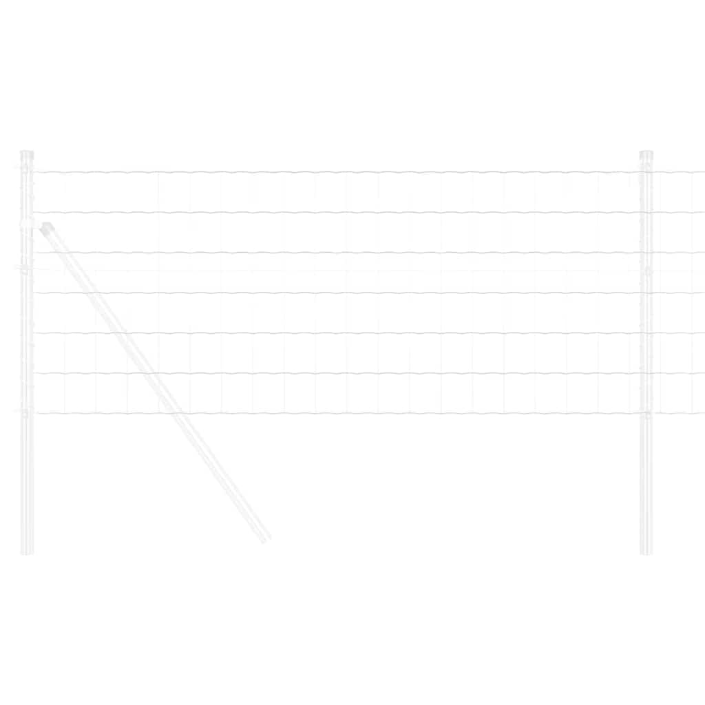 Vidaxl euro hek 0,8 x 25 m pvc-gecoat ijzer