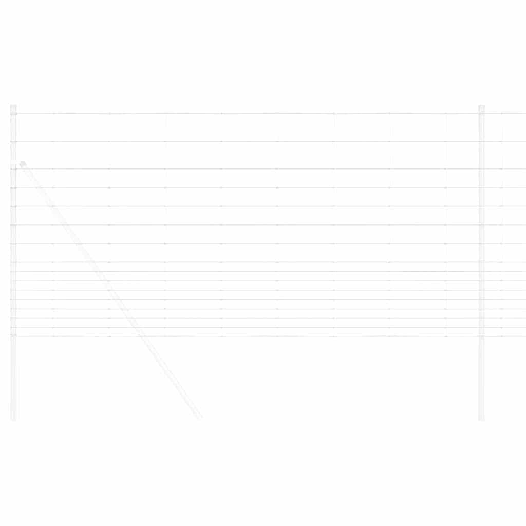 Valla para pastos vidaxl plata 25 x 1,2 m acero galvanizado