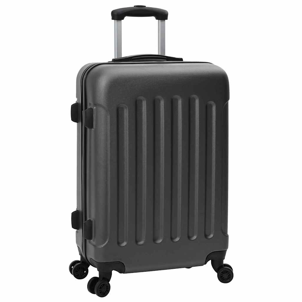 Vidaxx maleta con cerradura 3 piezas gris oscuro 50 x 31 x 78 cm plástico abs