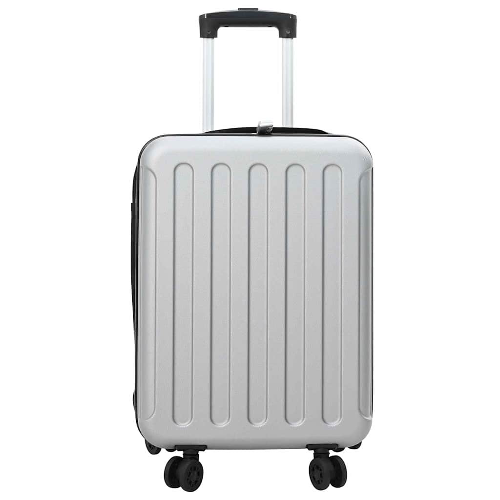 Valigia VidaXL con serratura argento 34 x 23 x 55,5 cm in plastica abs