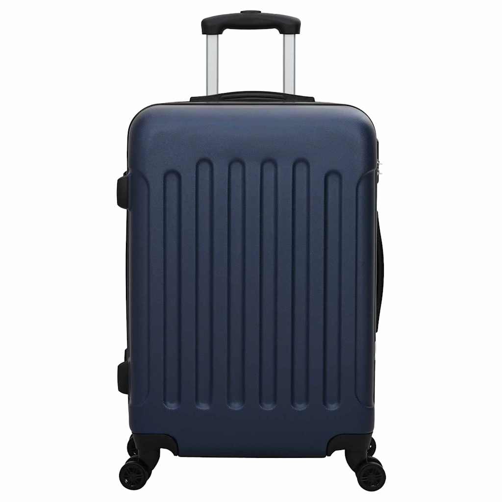 Valigia VidaXL con serratura 3 pezzi blu scuro 50 x 31 x 78 cm in plastica abs