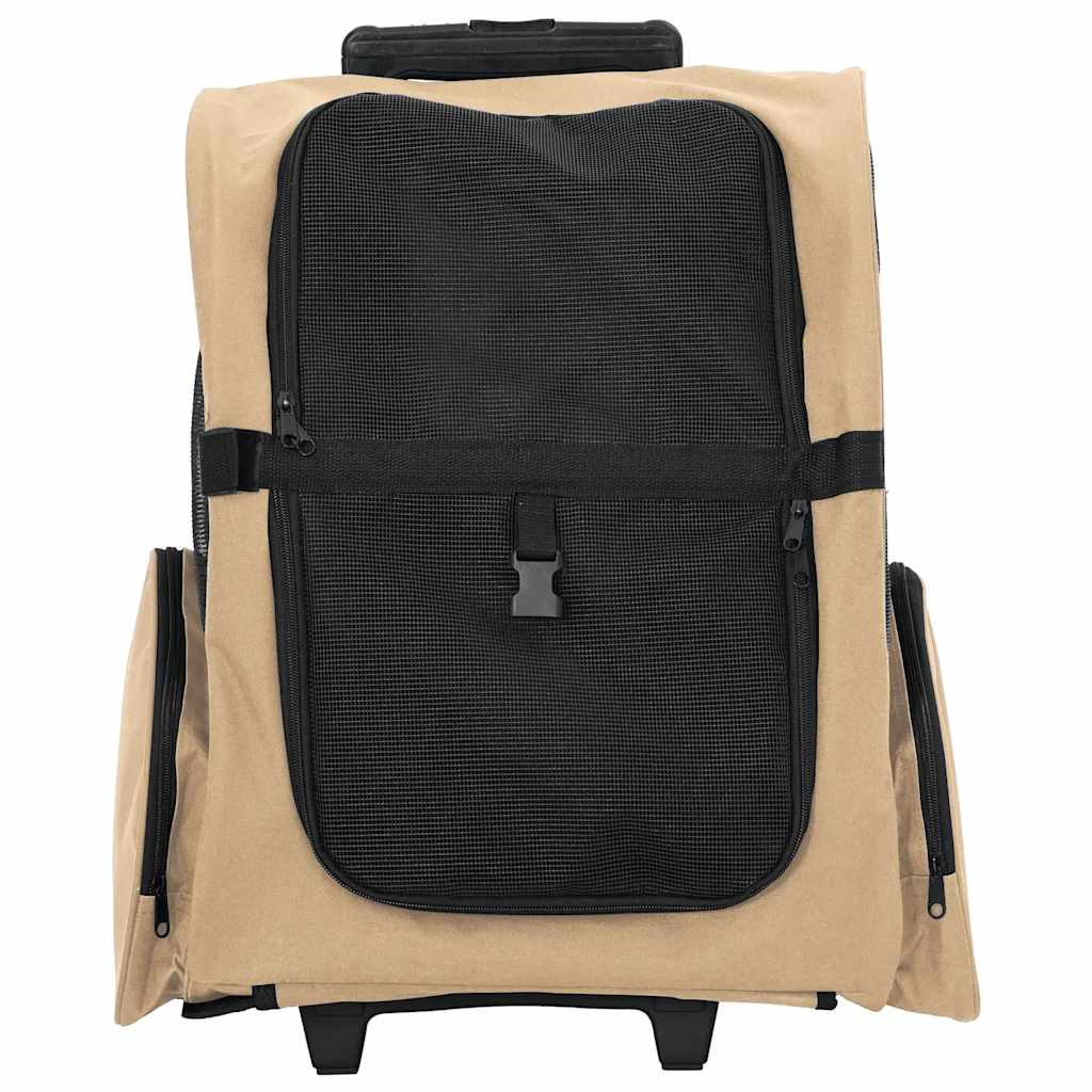 Vidaxx trolley per animali 3 in 1 48x32x (57-106) cm tessuto oxford color sabbia