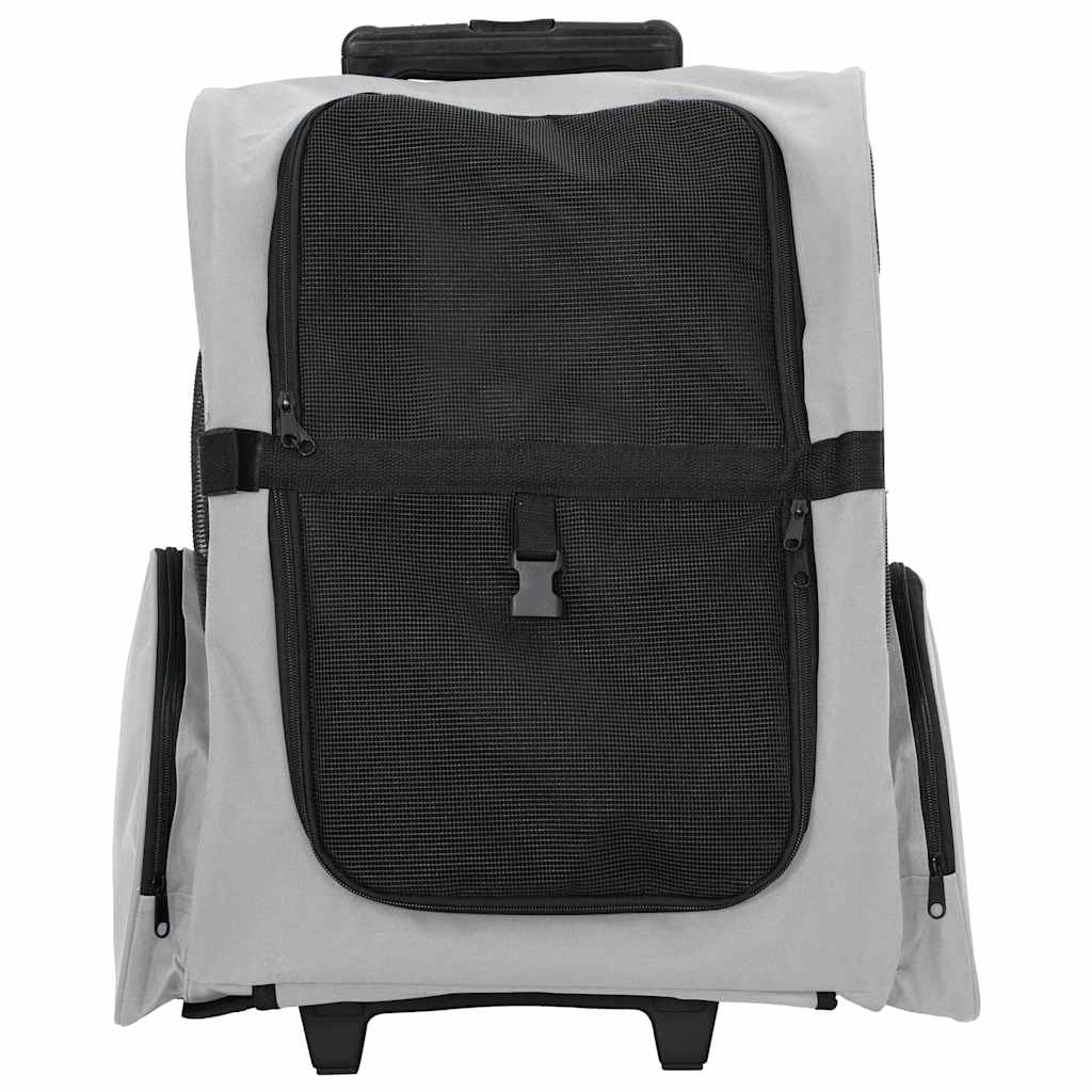 Vidaxx carrito para mascotas 3 en 1 48x32x (57-106) cm tela oxford gris