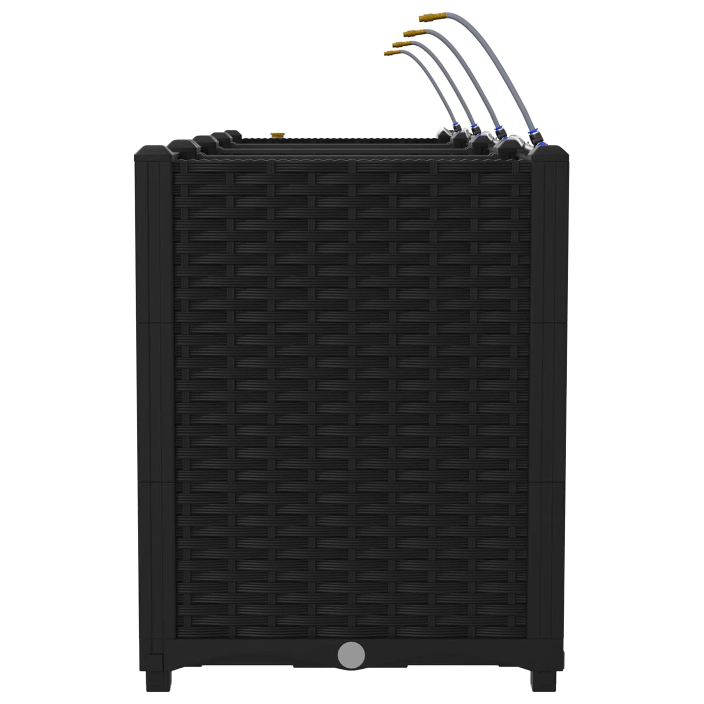 Vidaxxl macetero de jardín 4 piezas negro 160 x 40 x 53 cm acero