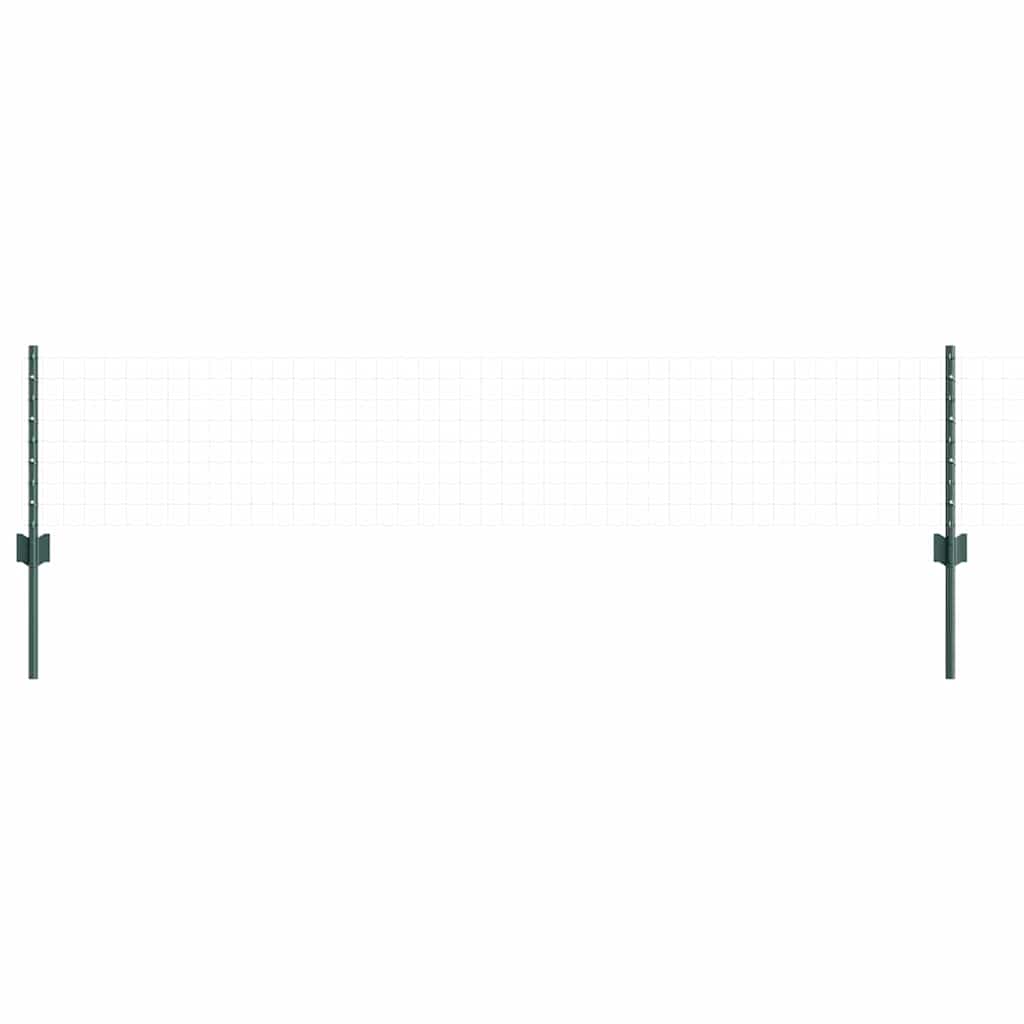 Vidaxl afrasteringspaal 5 pcs groen 80 cm staal
