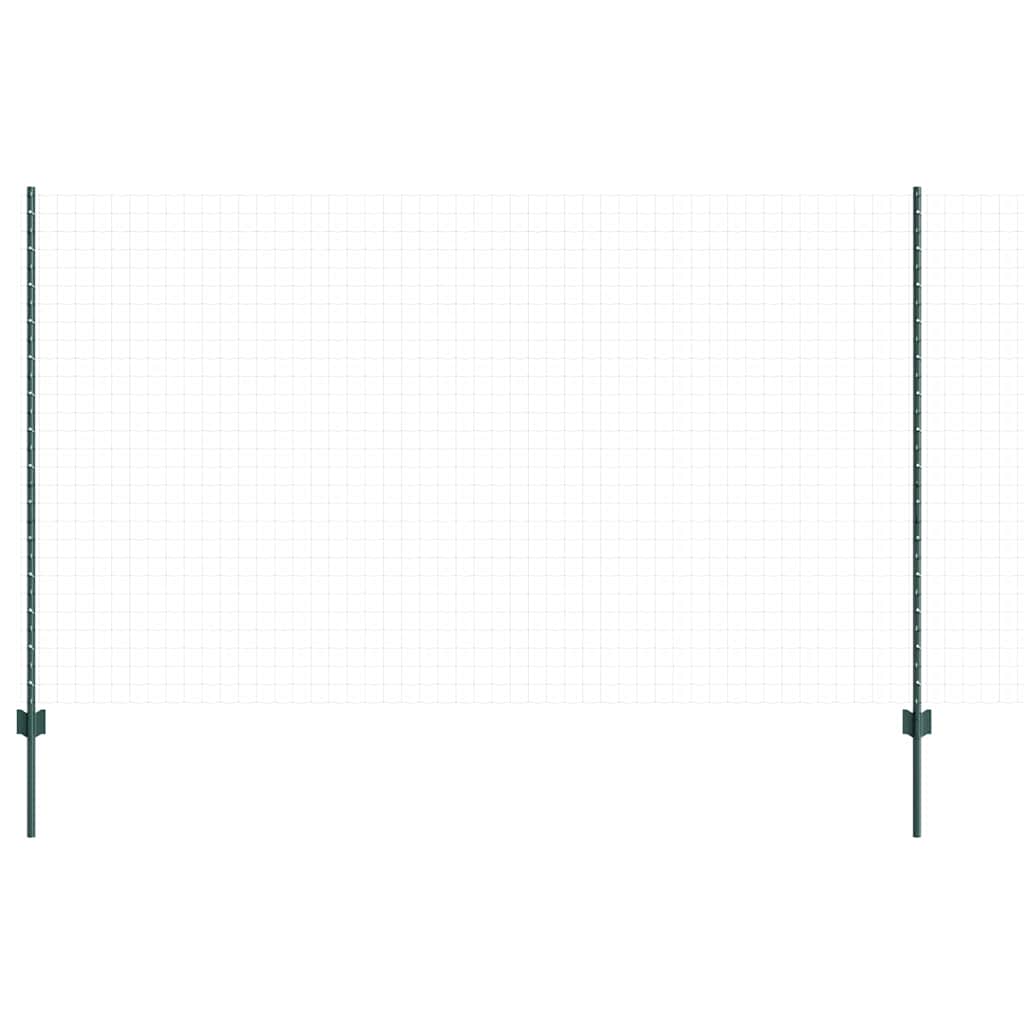 Vidaxl afrasteringspaal 11 pcs groen 140 cm staal
