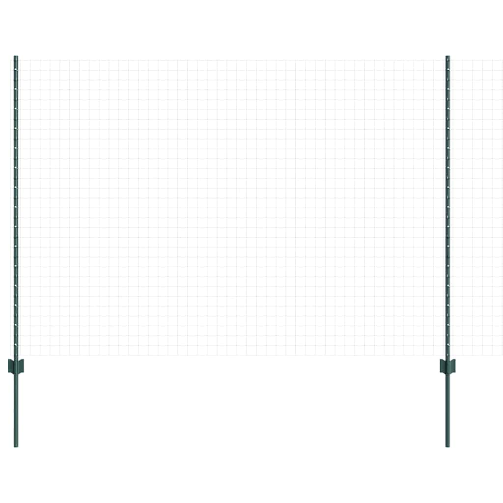 Poste para valla vidaxl 5 piezas verde 150 cm acero