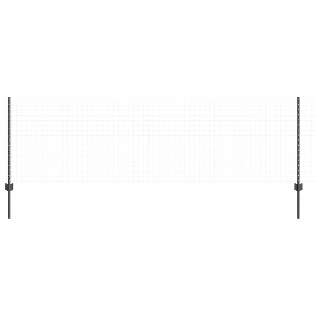 Vidaxl afrasteringspaal 5 pcs grijs 80 cm staal