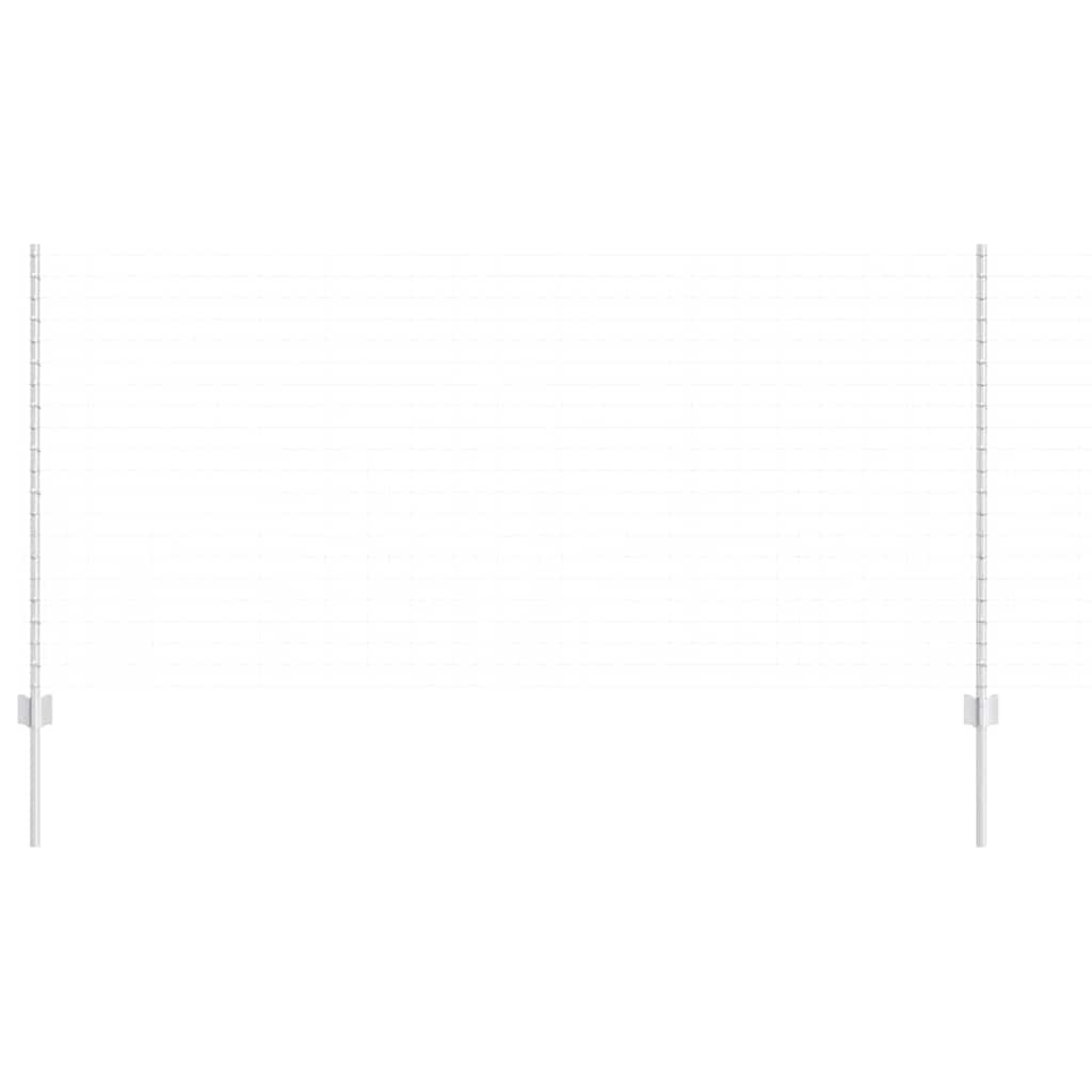 Vidaxl poste para valla 5 piezas plata 120 cm acero