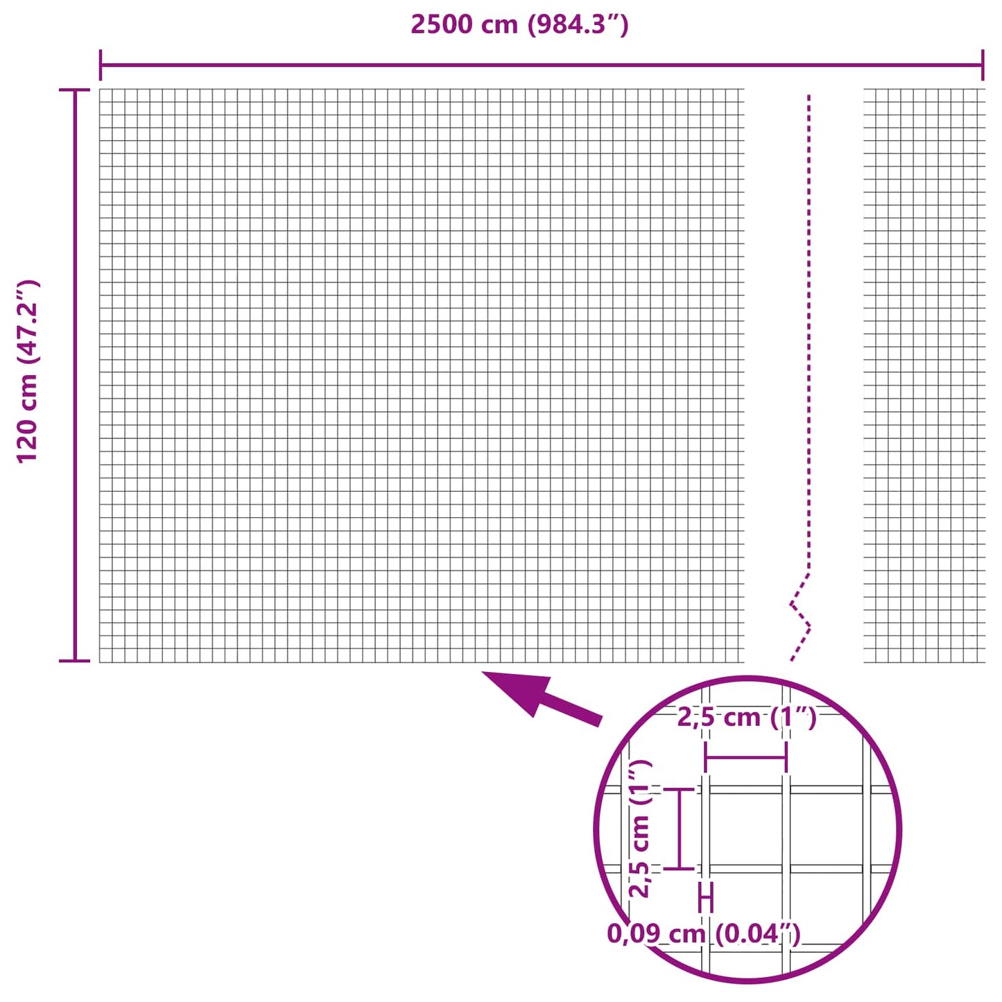 Valla de alambre soldado vidaxl verde 1,2 x 25 m