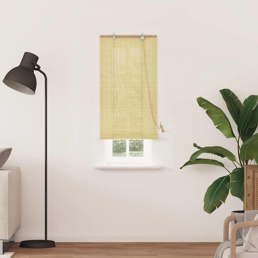 VidaXL estor enrollable con cortinas bambú natural 60 x 220 cm