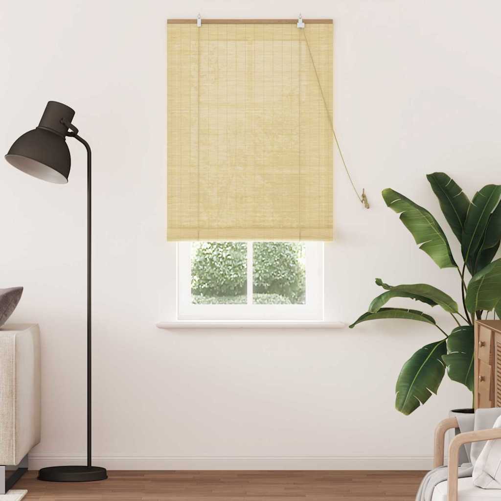 VidaXL estor enrollable con cortinas bambú natural 90 x 220 cm