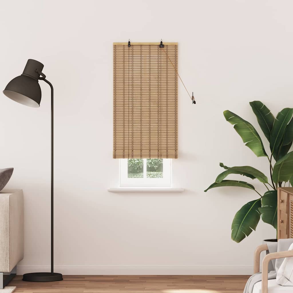VidaXL estor enrollable con cortinas bambú natural 60 x 220 cm