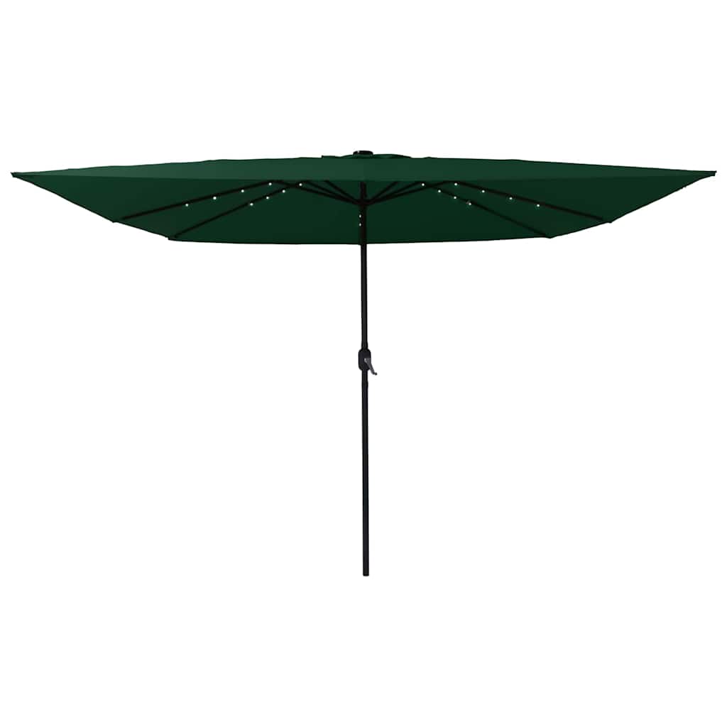 Vidaxxl sombrilla de jardín verde 295 x 295 x 245 cm poliéster y acero