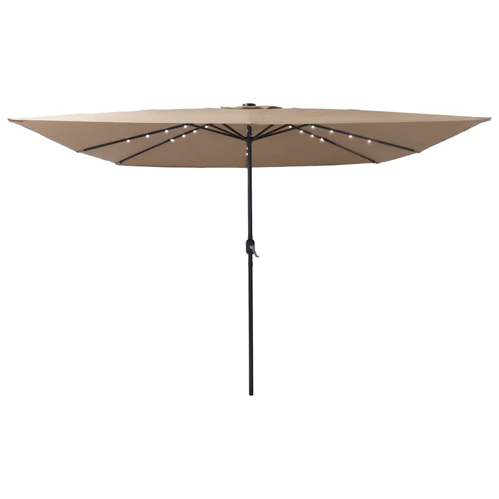 Ombrellone da giardino Vidaxx tortora 295 x 295 x 245 cm poliestere e acciaio