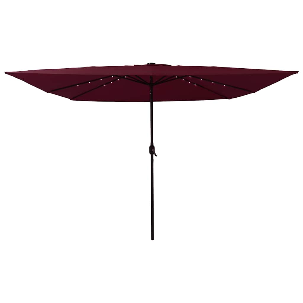 Vidaxl tuinparasol bordeaux rood 295 x 295 x 245 cm polyester en staal