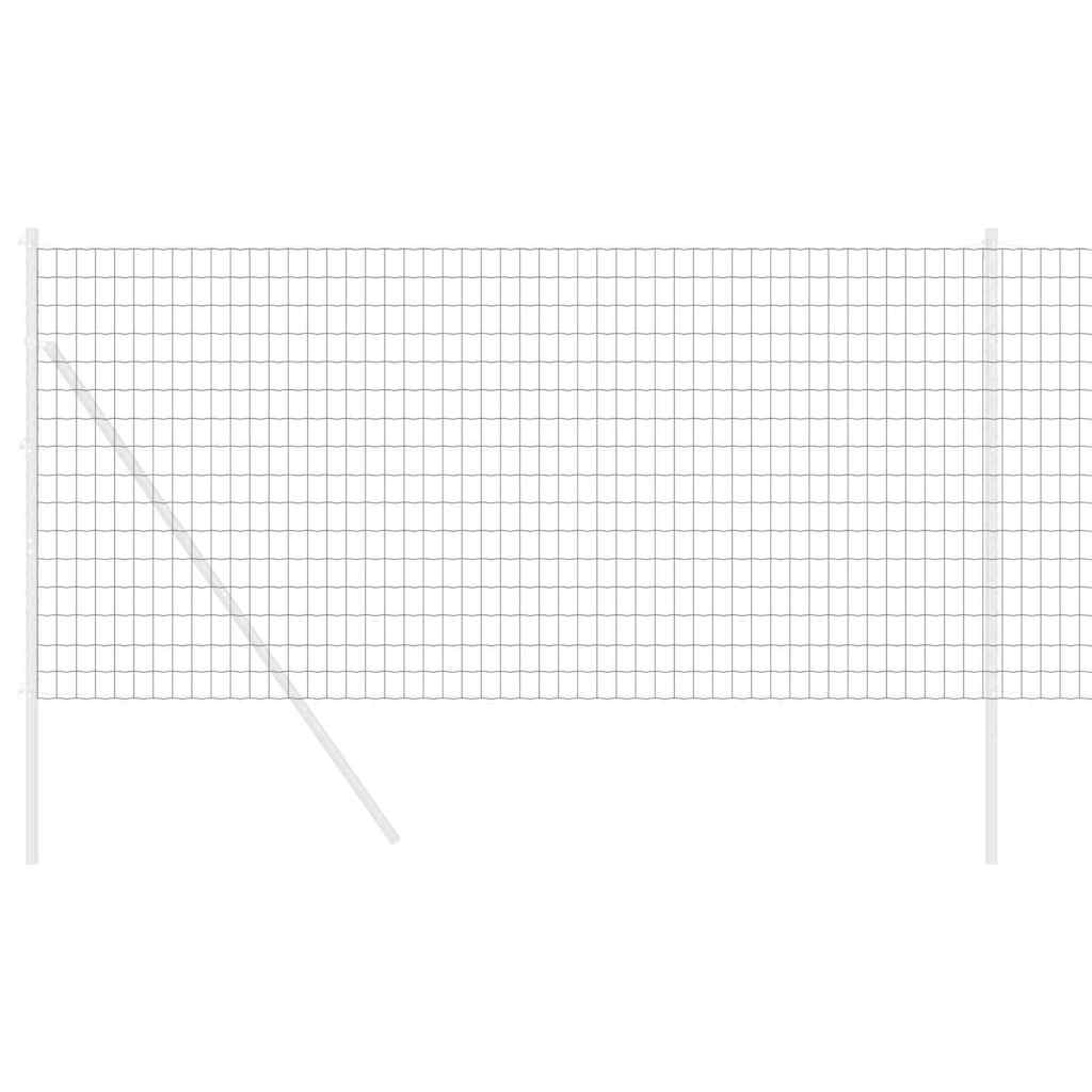 Vidaxl euro hek grijs 1 x 10 m pvc-gecoat ijzer