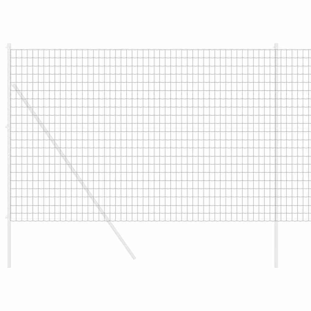 Vidaxl euro hek grijs 1,6 x 10 m pvc-gecoat ijzer