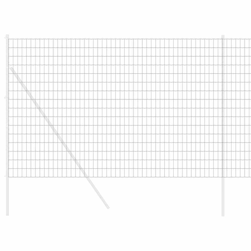 Vidaxl euro hek grijs 1,5 x 10 m pvc-gecoat ijzer