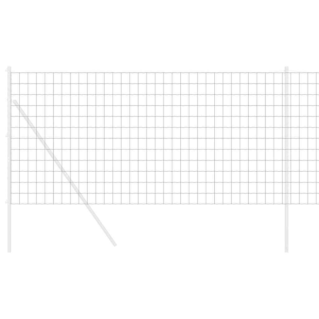 Vidaxl euro hek grijs 1,4 x 10 m pvc-gecoat ijzer