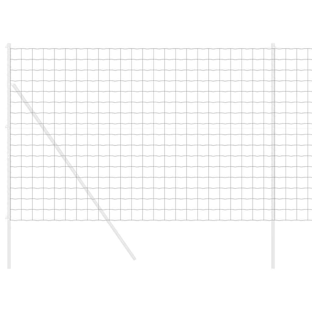 Vidaxl euro hek grijs 1,6 x 10 m pvc-gecoat ijzer