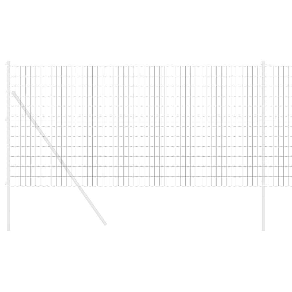 Vidaxl euro hek grijs 1 x 25 m pvc-gecoat ijzer