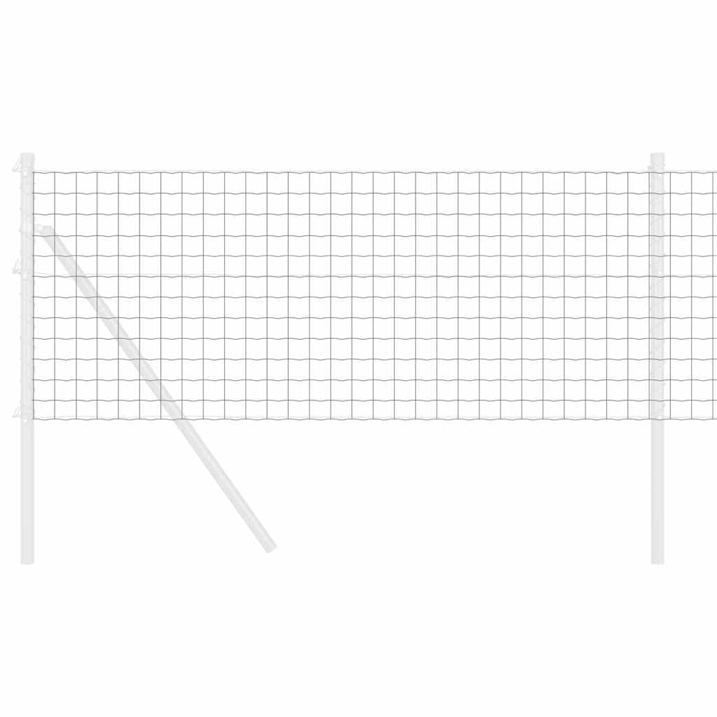 Vidaxl euro hek grijs 0,4 x 50 m pvc-gecoat ijzer