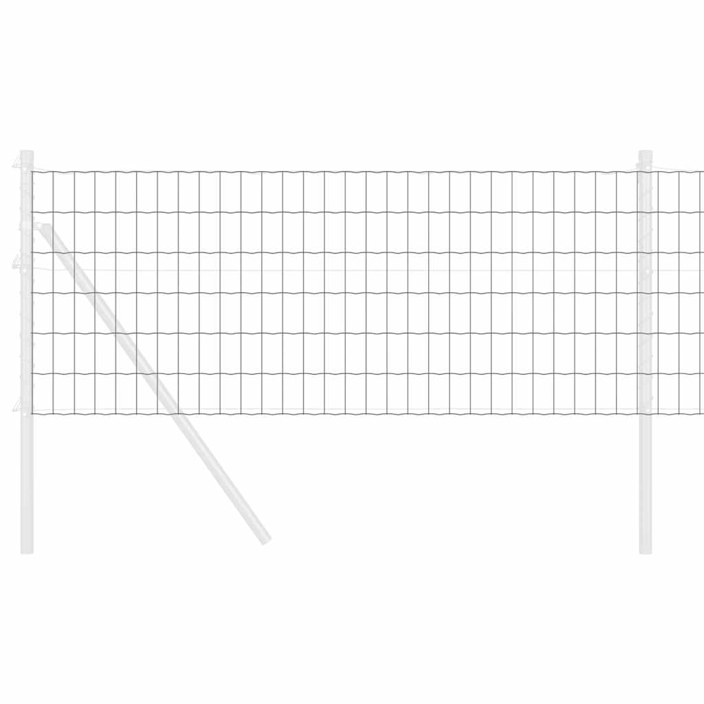 Vidaxl euro hek grijs 0,6 x 50 m pvc-gecoat ijzer
