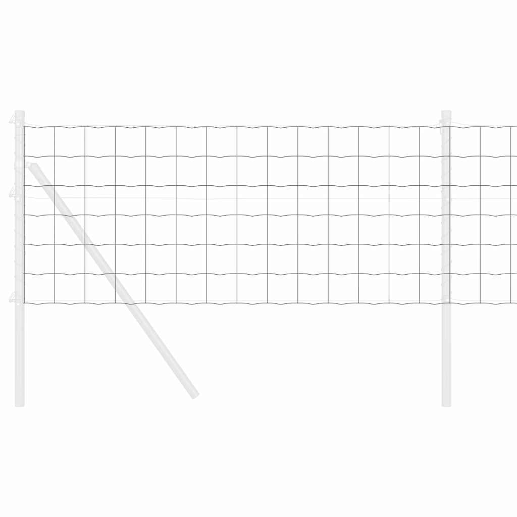 Vidaxl euro hek grijs 0,6 x 50 m pvc-gecoat ijzer