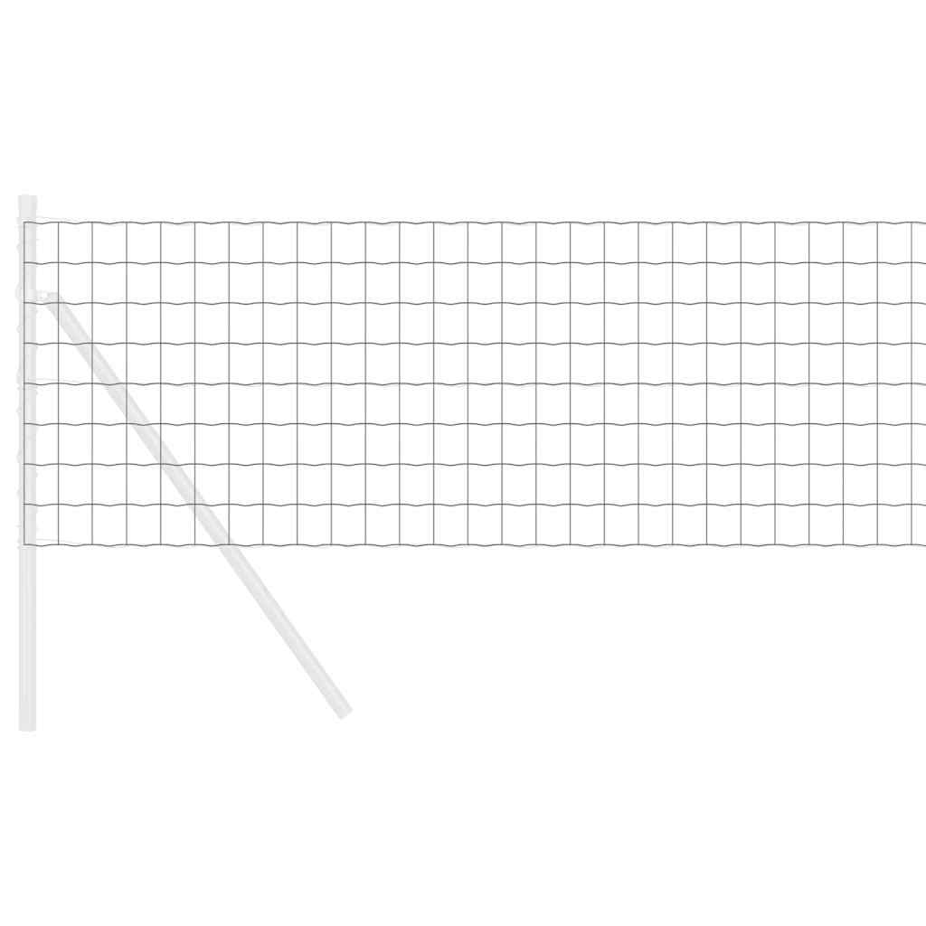 Vidaxl euro hek grijs 0,6 x 10 m pvc-gecoat ijzer