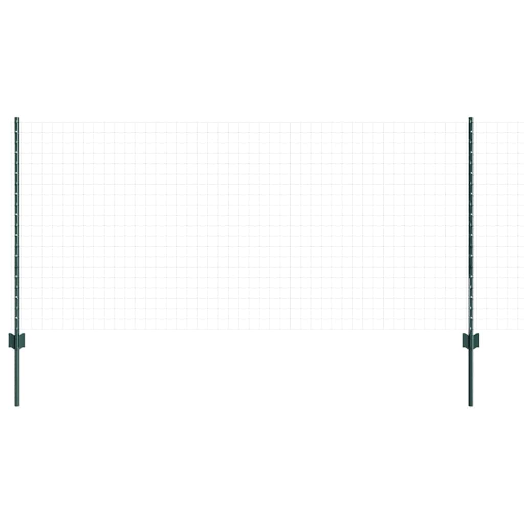 Vidaxl afrasteringspaal 22 pcs groen 140 cm staal