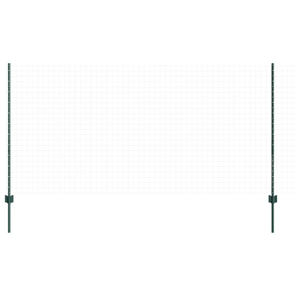 Poste para valla vidaxl 22 piezas verde 160 cm acero