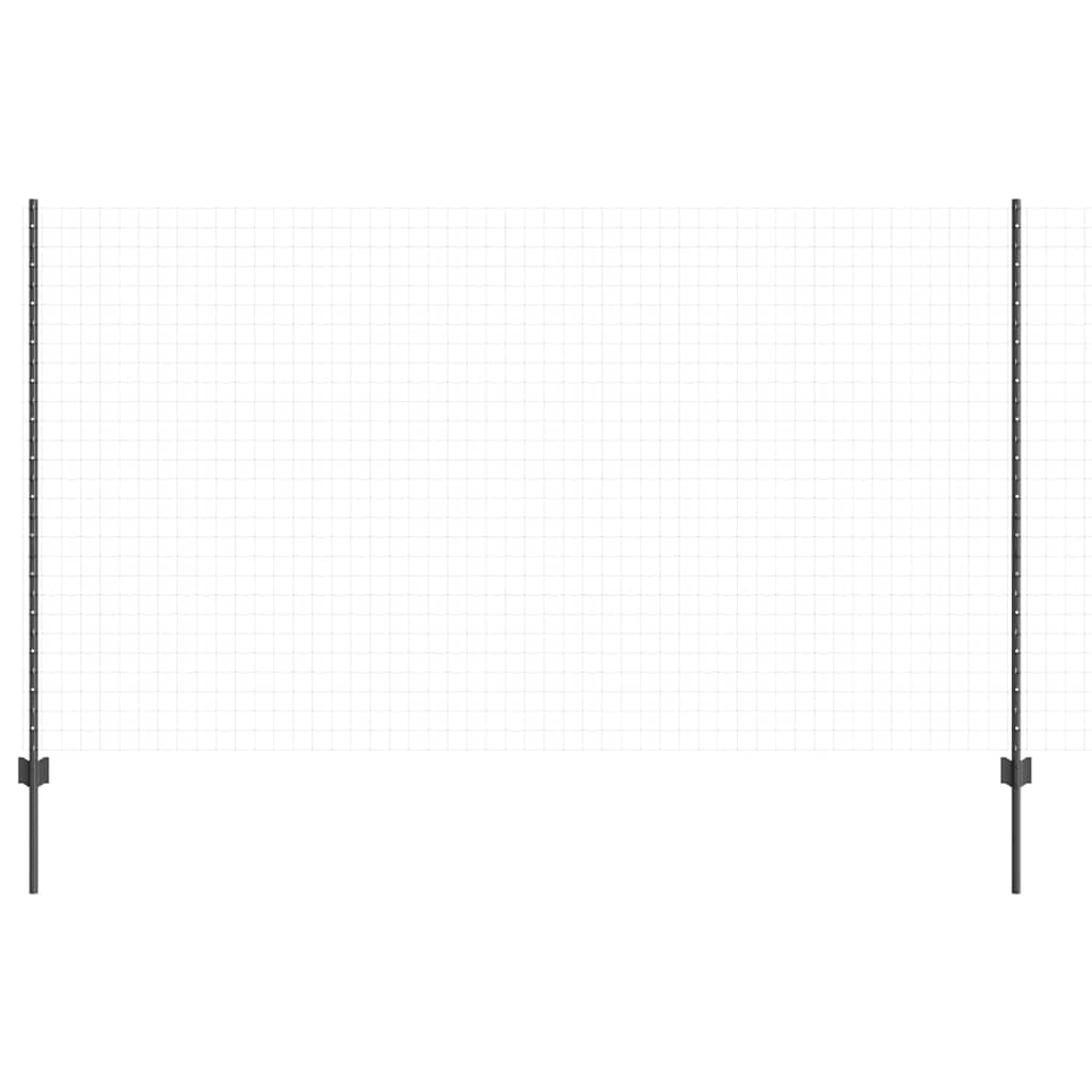 Vidaxl afrasteringspaal 22 pcs grijs 180 cm staal