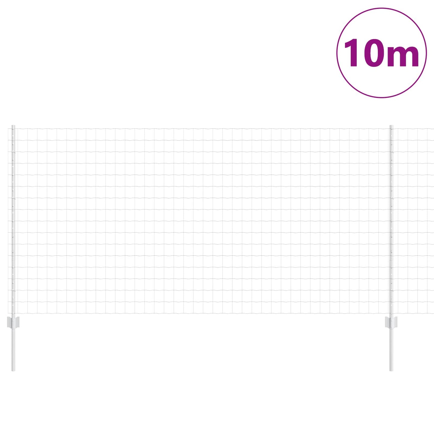 Recinzione Vidaxxl con palo argento 1,2 x 10 m in acciaio