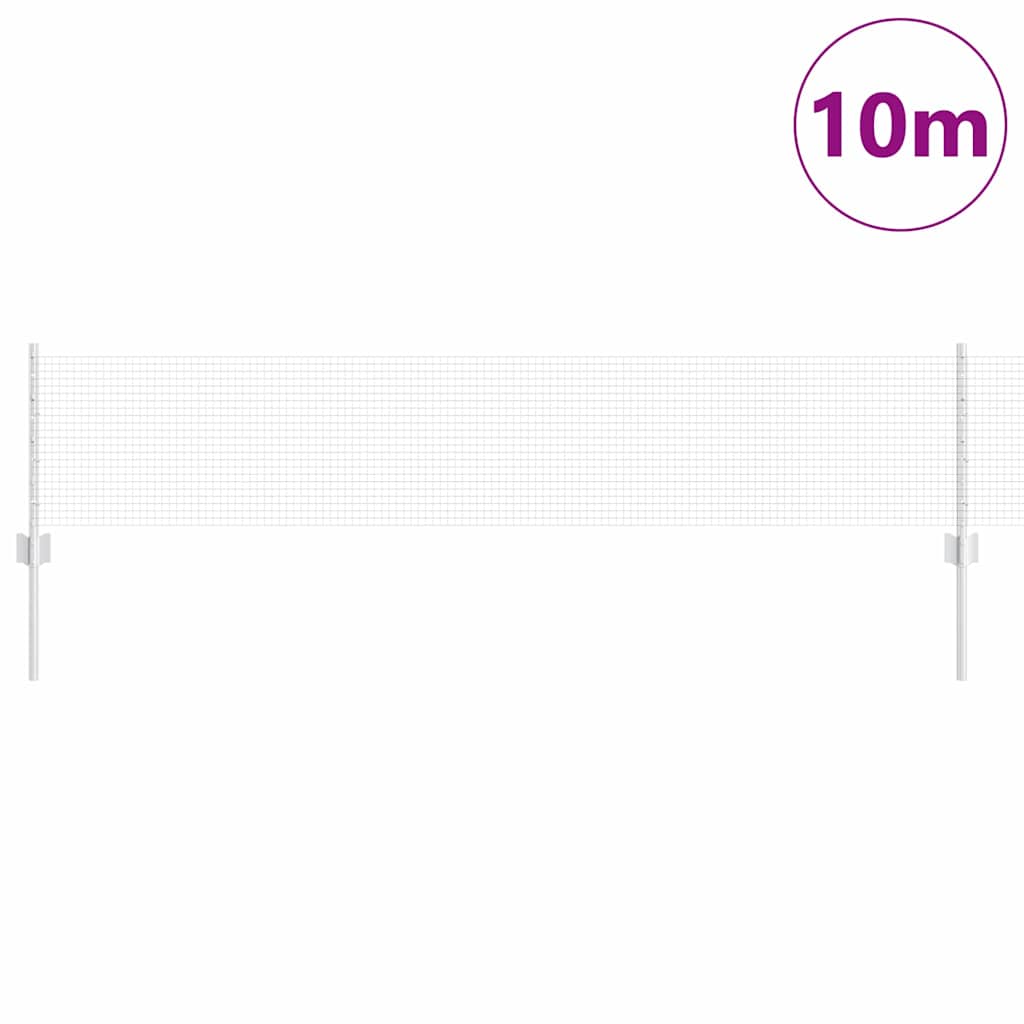Recinzione Vidaxxl con palo argento 0,4 x 10 m in acciaio