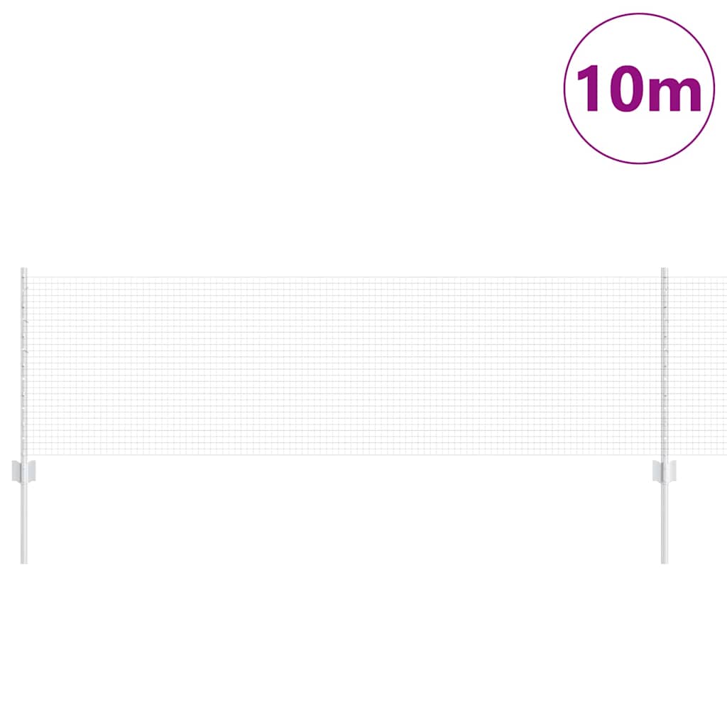 Valla vidaxxl con poste plata 0,6 x 10 m acero